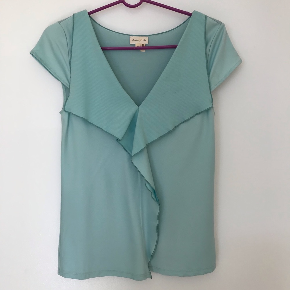 Anthropologie Cascade blouse in sky blue